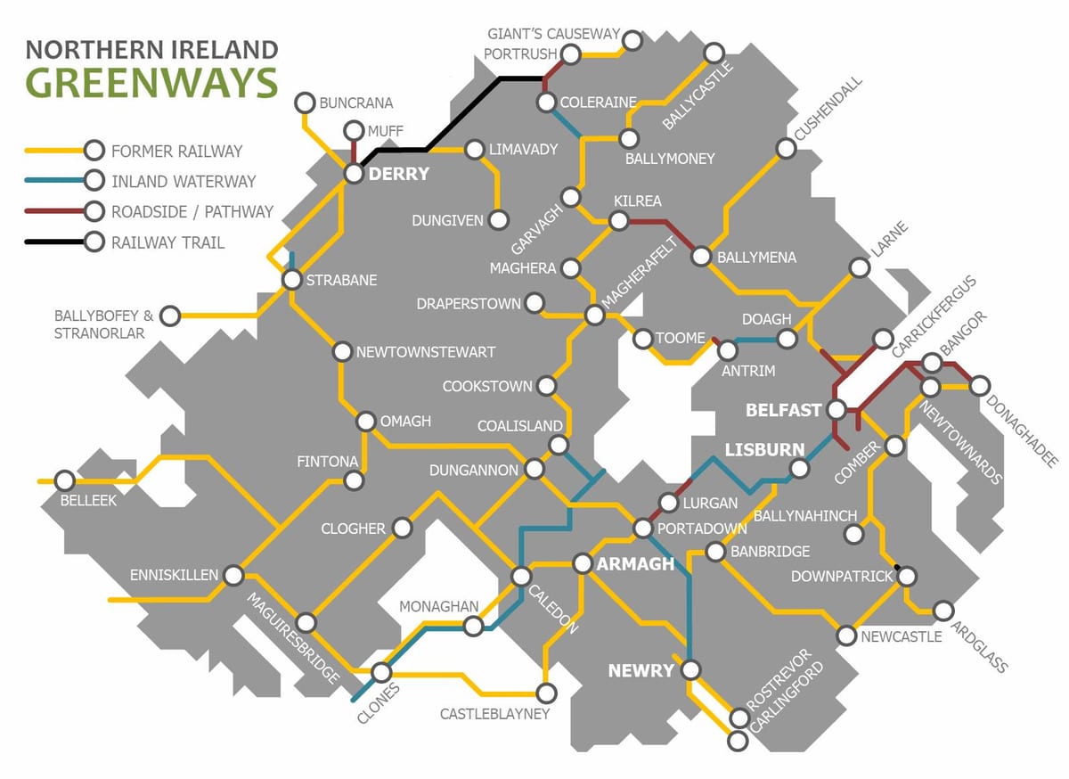ಉತ್ತರ ಐರ್ಲೆಂಡ್ ರೈಲು ನಕ್ಷೆ
