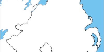 ಖಾಲಿ ನಕ್ಷೆ ಉತ್ತರ ಐರ್ಲೆಂಡ್