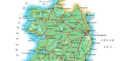 ನಕ್ಷೆ ಐರ್ಲೆಂಡ್ ಎತ್ತರದ 