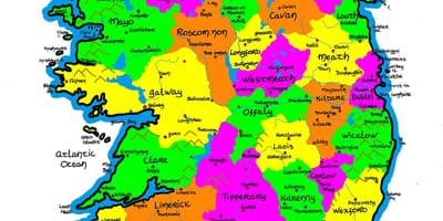 ನಕ್ಷೆ ಐರ್ಲೆಂಡ್ ಪ್ರಾಥಮಿಕ ಸ್ಕೂಲ್